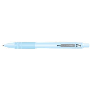 Ручка шариковая Zebra Z-Grip Pastel автоматическая с резиновым грипом 1,0 мм, синяя 3501701 фото