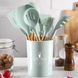 Набір кухонних силіконових аксесуарів з 12 предметів Kitchen Set (М'ятний колір) 3735075 фото 1
