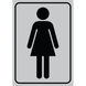 Наклейка Туалетная комната Женская WC, А6, 105*148 мм (0590) 2900590 фото 1