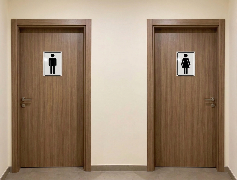 Наклейка Туалетная комната Женская WC, А6, 105*148 мм (0590) 2900590 фото