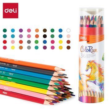 Кольорові олівці Deli Color Run, 36 кольорів 3501069 фото