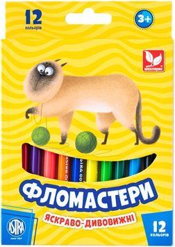 Фломастери Школярик Unicorn, 12 кольорів 3502194 фото