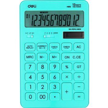Калькулятор Deli EM01531 блакитний 12 розряд, 175x108x15mm, пластик, 120шагов перевірки 2877587 фото