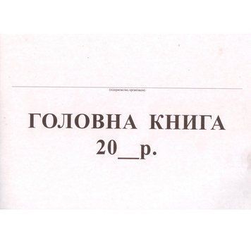 Головна книга бюджетна А4, 48 аркушів, папір офсетний 2836881 фото