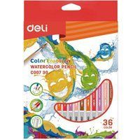 Кольорові акварельні олівці Deli Color Emotion, 36 кольорів 3501070 фото