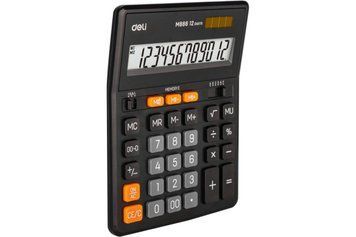 Калькулятор настільний Deli EM888 чорний, 12 розряд, 203*158*31 мм, пластиковий корпус (аналог 888) 2881119 фото
