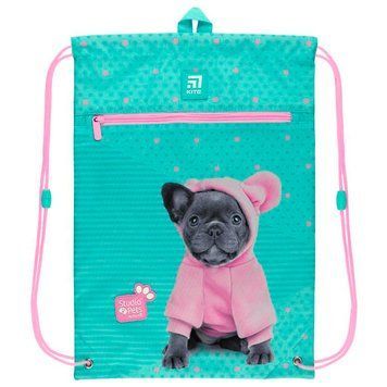 Сумка для обуви Kite Studio Pets, карман на молнии, бирюзовая 3501457 фото