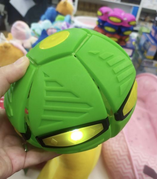 Складаний м'яч трансформер з підсвіткою, Літаюча тарілка Ball Disc 1215257 фото