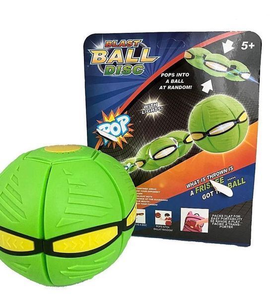 Складаний м'яч трансформер з підсвіткою, Літаюча тарілка Ball Disc 1215257 фото