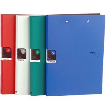 Папка з притиском Deli 5401 мікс А4 18мм 2 притиску бічній +верхній Twin Color 2865590 фото