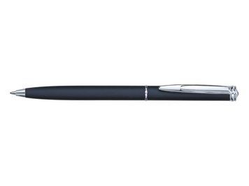Ручка кулькова Flair Long Champ сатинова, золотиста, чорний корпус із каменем, синя 3501774 фото
