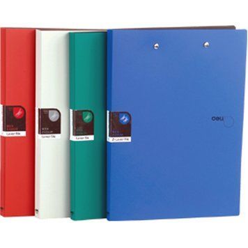 Папка з притиском Deli 5402 мікс А4 18мм довгий бічний притиск Twin Color 2865591 фото