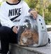 Рюкзак переноска раздвижной для собак и кошек до 7 кг (цвет серый) 3735114 фото 7