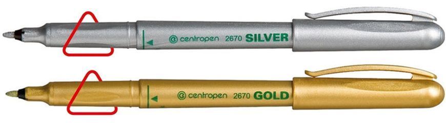 Маркер перманентный Centropen Permanent Gold шариковый 1,0 мм 3500782 фото