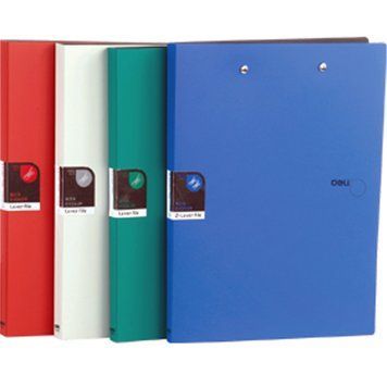 Папка з притиском Deli 5403 мікс А4 18мм 2 притиску бічній + верхній Twin Color 2865592 фото