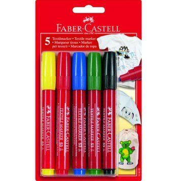 Фломастери Faber_Castell 5 кольорів для тканини 3502184 фото