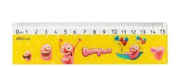 Лінійка Deli Bumpees 15 см пластикова 3500659 фото