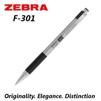 Ручка кулькова Zebra F301 Ultra-BK синій РШ металева атом метал 2815353 фото