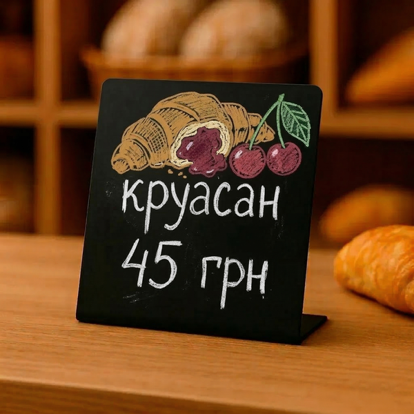 Меловой маркер Chalk Marker 1-6 мм двусторонний стираемый Желтый 2905685 фото