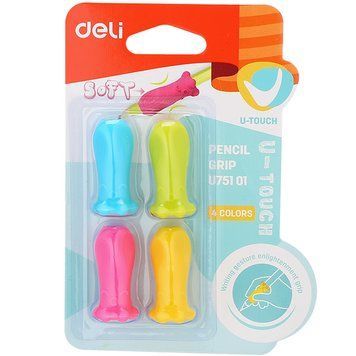 Резиновый грип для карандаша Deli Neon, блистер (4 штуки) 3500979 фото