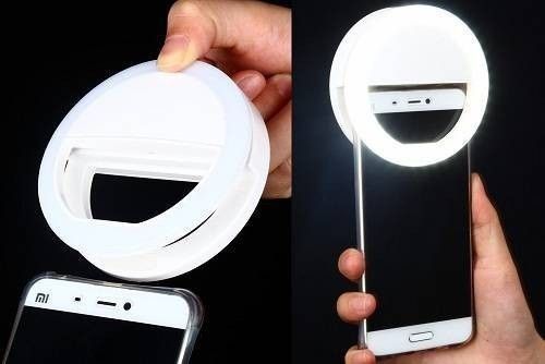 Selfie Ring Світлодіодне кільце для селфи RK-14 біле 3378332 фото