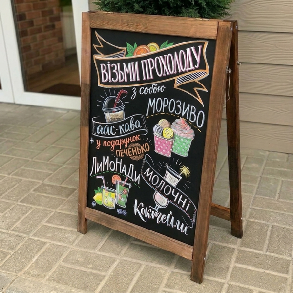 Крейдяний маркер Chalk Marker 1-6 мм двосторонній, що стирається,Червоний 2905688 фото