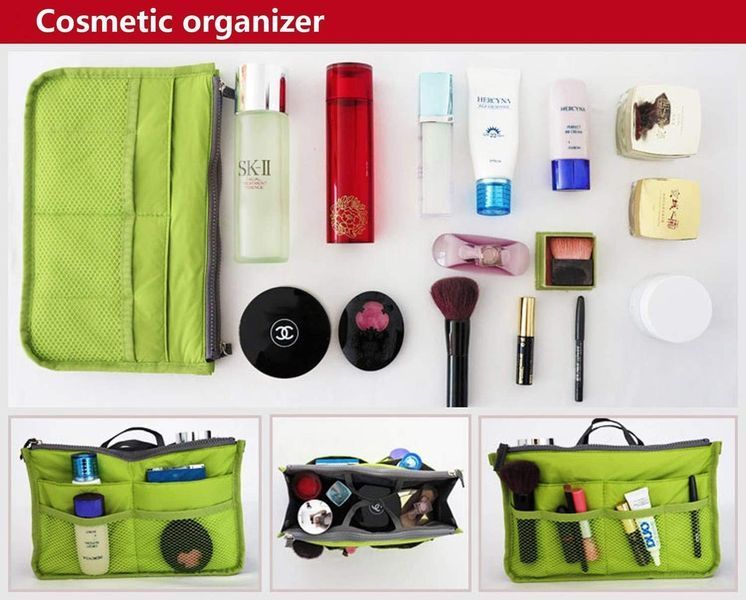 Органайзер для сумочки Bag-in-Bag (синій/зелений), Органайзер для сумки, Багатофункціональний органайзер-сумка 3378370 фото