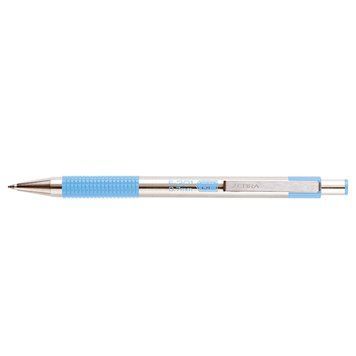 Ручка кулькова Zebra F301 Pastel автоматична, з гумовим грипом, металева, 0,7 мм, синя 3501780 фото