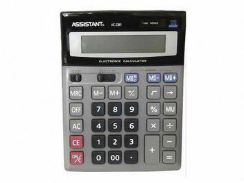 Калькулятор Assistant AC-2381 серебряный 12 разряд, 170х123х33, металл корп, пласт кн. 2821867 фото