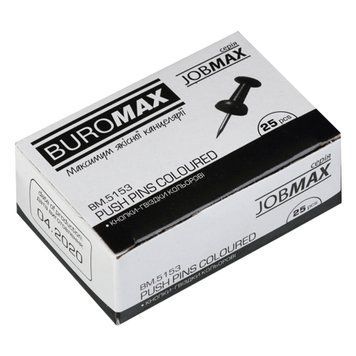 Кнопки Buromax, 25 штук, цвяшки кольорові 3500550 фото