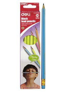 Олiвець графітовий Deli шестигранний з гумкою, твердість 2B 3500982 фото