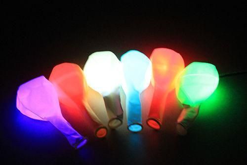 Повітряні кульки з LED підсвічуванням (набір 5 штук), Повітряні LED кульки, що світяться у темряві 3377489 фото