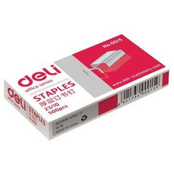 Скоби для степлера Deli 0015Е №23/10 500шт/уп 2850233 фото