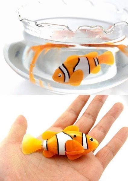 Інтерактивна рибка Немо помаранчева Robofish з підсвічуванням, РобоРибка (1шт/упаковка), Іграшка для ванної Рибка 3377721 фото