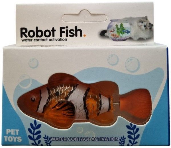 Інтерактивна рибка Немо помаранчева Robofish з підсвічуванням, РобоРибка (1шт/упаковка), Іграшка для ванної Рибка 3377721 фото