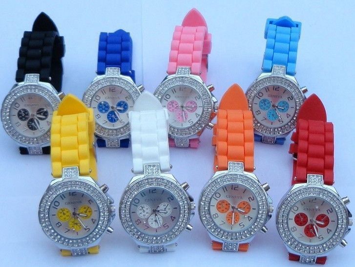 Годинник зі стразами Geneva Crystal женева Шоколад 011-4 3378755 фото