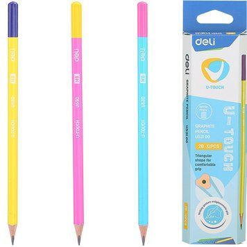 Олівець графітовий Deli U-Touch трикутний, твердість 2B 3500941 фото