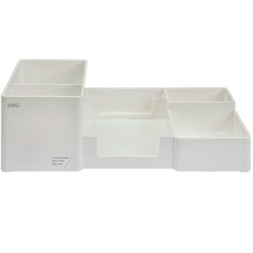 Підставка для ручок Deli EZ00210 біла 6 відділень пластик 254*112*90 мм 2870669 фото
