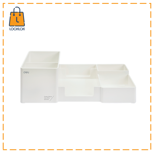 Підставка для ручок Deli EZ00210 біла 6 відділень пластик 254*112*90 мм 2870669 фото