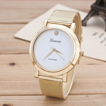 Годинники жіночі Geneva Platinum Dot 139-1 Білі 3378812 фото