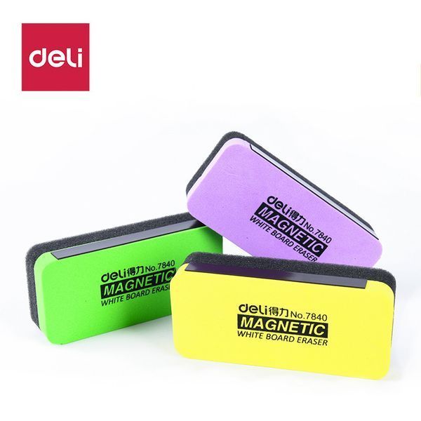 Губка для доски Deli 7840 микс магнитная 110х48мм 2858084 фото
