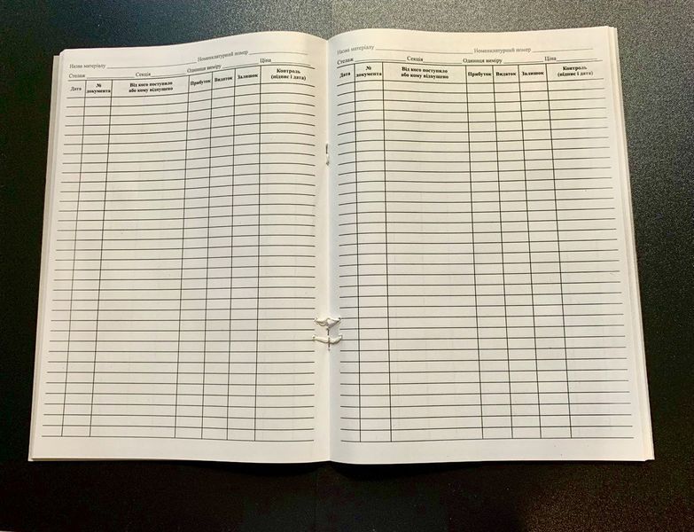 Книга складського обліку матеріалів А4, 48 аркушів, офсетна, бухгалтерська 2836887 фото