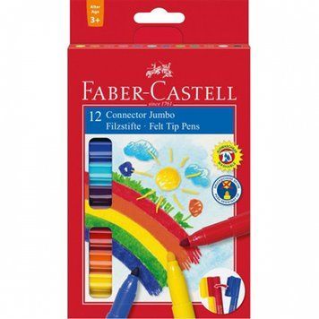 Фломастери Faber_Castell Jumbo Connector 12 кольорів 3502199 фото
