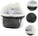 Рюкзак переноска для кошек или собак маленьких и средних пород цвет серый, Переноска теплая Ушки мех 3735132 фото 4