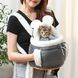 Рюкзак переноска для кошек или собак маленьких и средних пород цвет серый, Переноска теплая Ушки мех 3735132 фото 1
